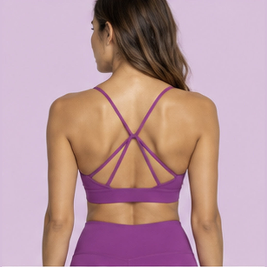 Strappy Criss Cross Yoga Sports Bra