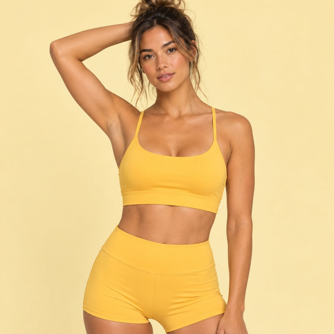 Strappy Criss Cross Yoga Sports Bra