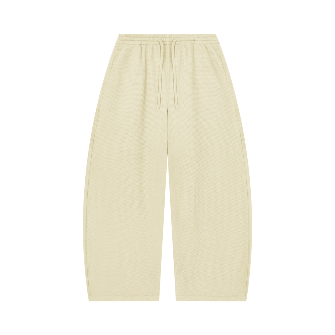 Unisex Waffle Barrel Leg Pants