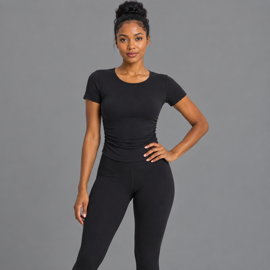 Ruched Bodycon Crop Top