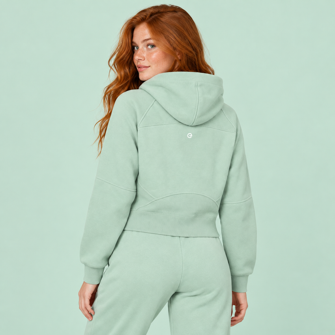 Cropped Half-Zip Hoodie