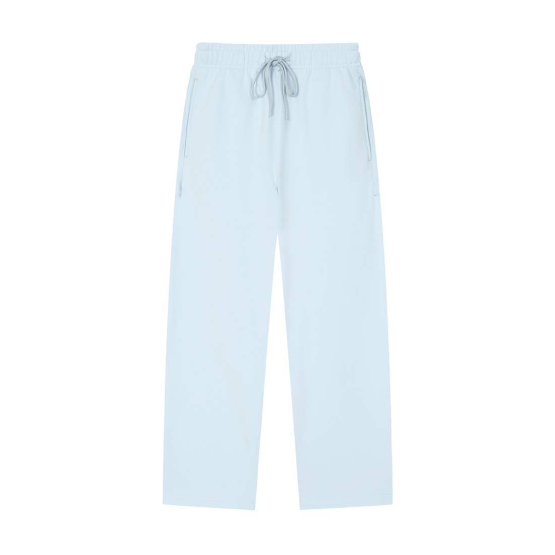 Solid Color Straight-Leg Sweatpants