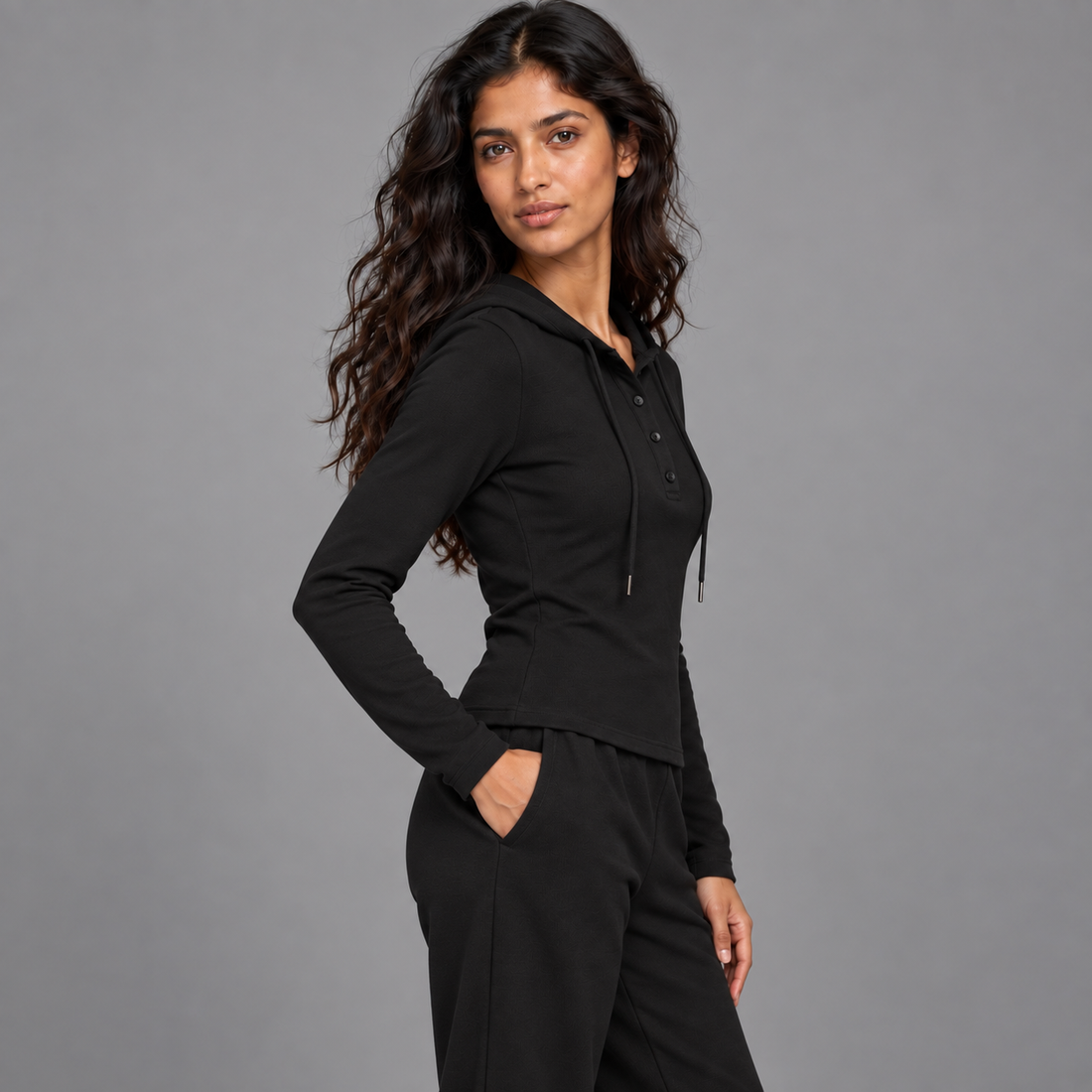Women’s Slim Half-Button T-Shirt