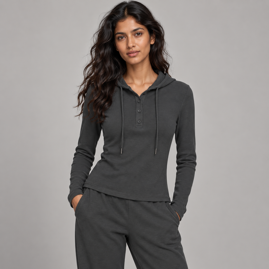 Women’s Slim Half-Button T-Shirt