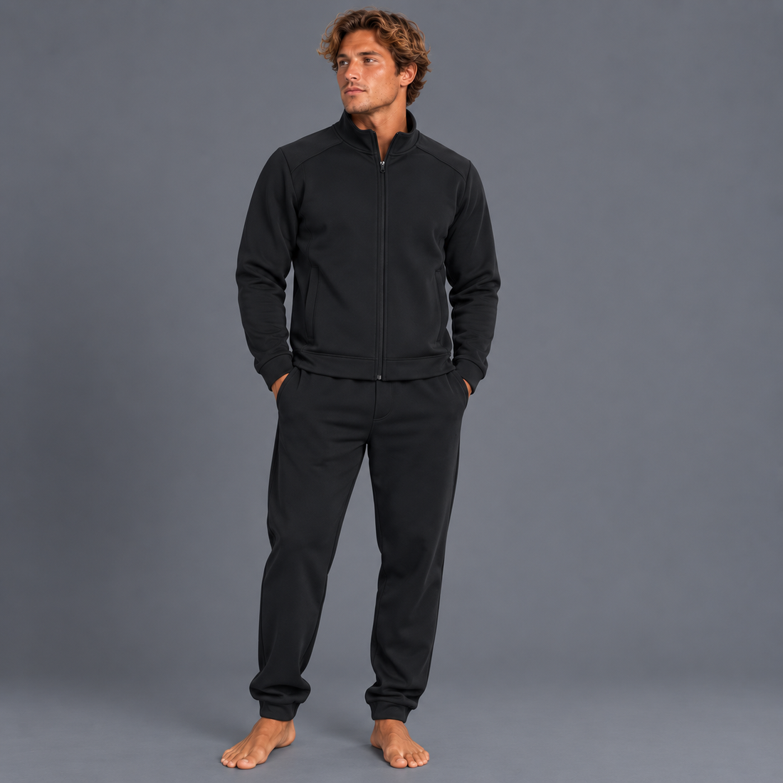 Unisex Stand Collar Track Jacket
