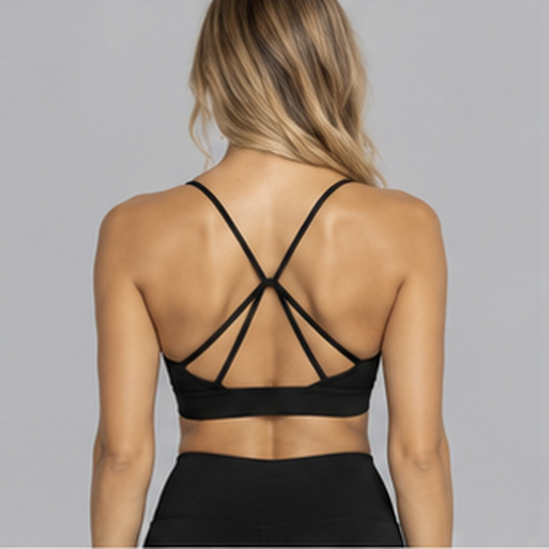 Strappy Criss Cross Yoga Sports Bra