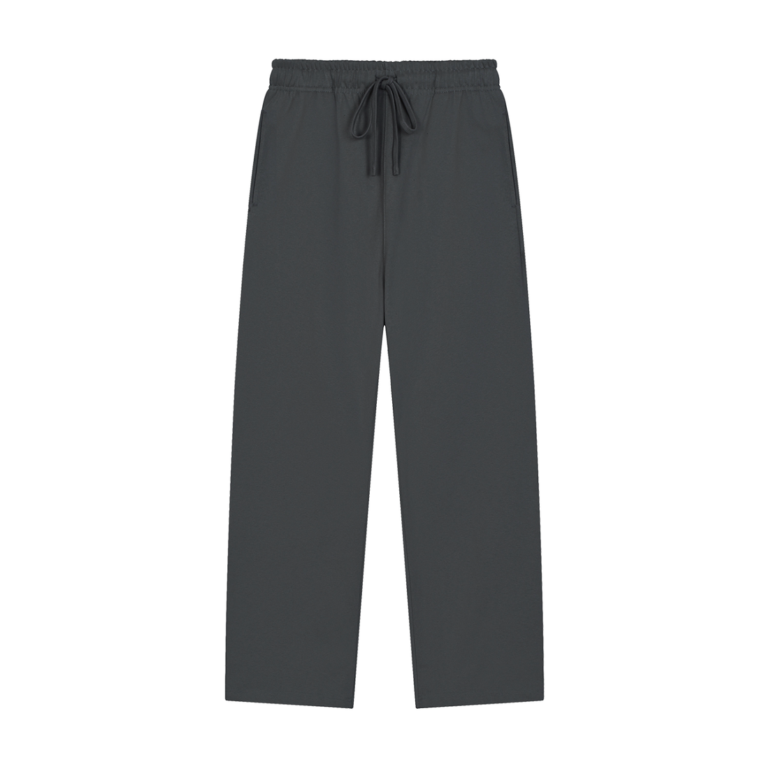 Solid Color Straight-Leg Sweatpants