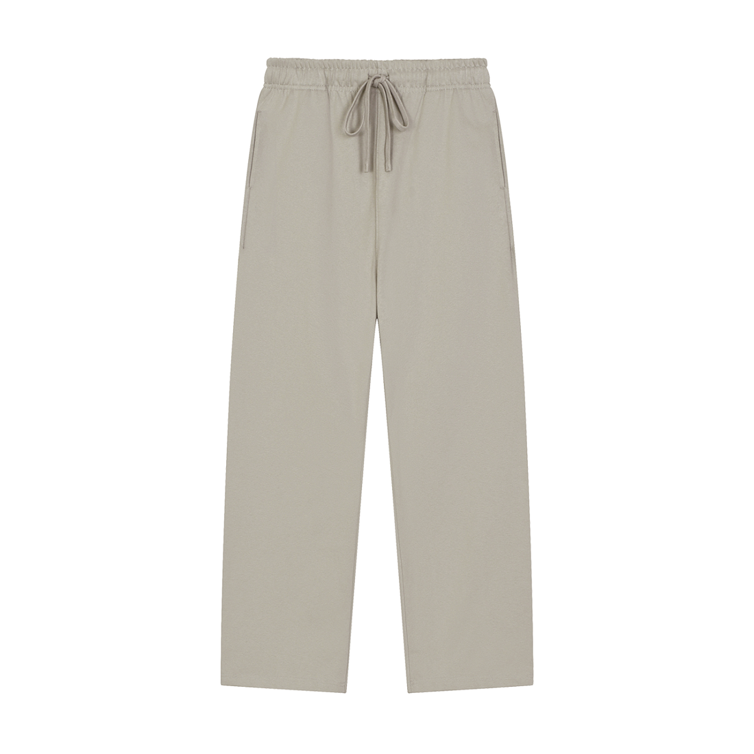 Solid Color Straight-Leg Sweatpants