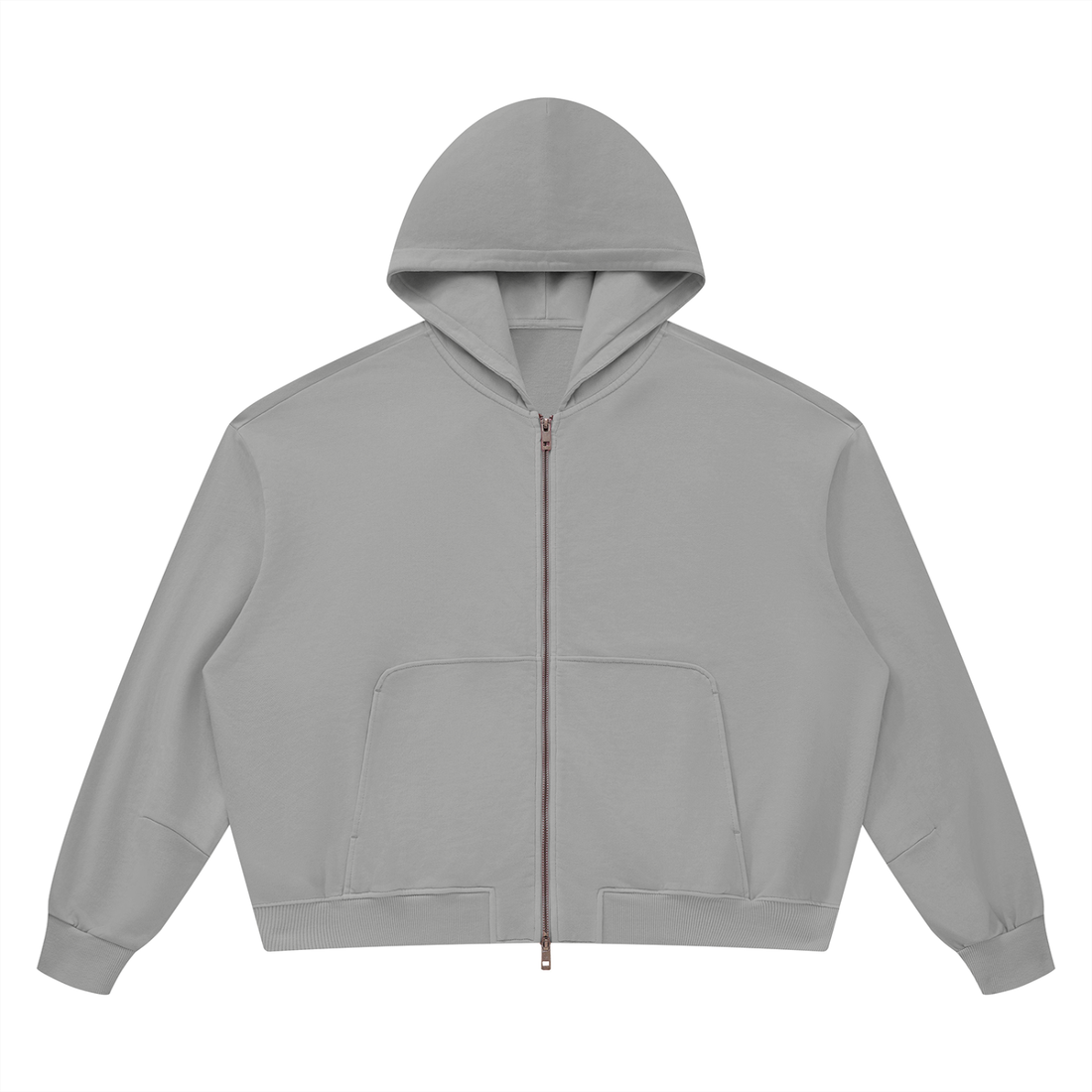 Unisex Vintage Wash Boxy Full Zip Hoodie