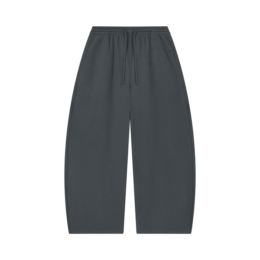 Unisex Waffle Barrel Leg Pants